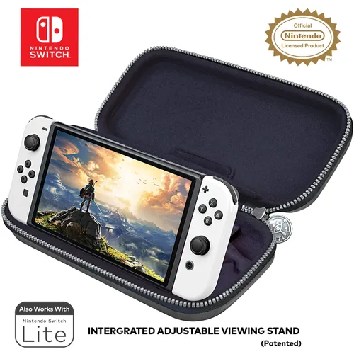 Vista 3 de Game Traveler Zelda Nintendo Switch Case - Switch OLED Case for Switch OLED Switch Switch Lite Adjustable Viewing Stand Bonus Game Cases Deluxe