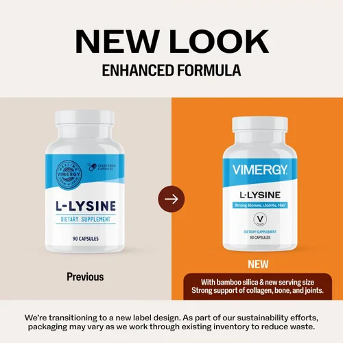 Vista 5 de Vimergy L-Lisina – Promueve la piel, el cabello y las uñas saludables* – Apoya el metabolismo saludable* – Vegano, sin OGM y sin gluten – 90 cápsulas