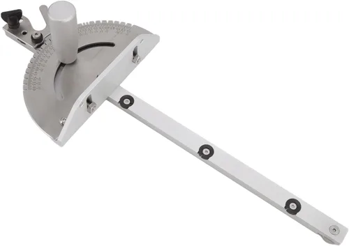 Vista 8 de Sanpyl Sierra de mesa ingletadora universal de aluminio de alta precisión con múltiples topes angulares, herramientas accesorios de bricolaje