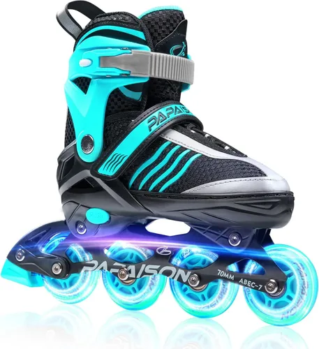 Vista 8 de PAPAISON Patines en línea ajustables para niños, patines para niños de 4 a 16 años, patines en línea para niñas de 5 a 8 años y de 8 a 12 años