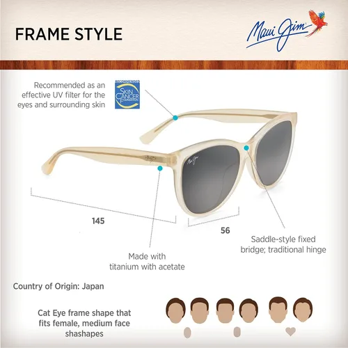 Vista 6 de Maui Jim Gafas de sol polarizadas Glory Glory para mujer