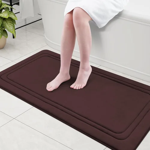 Vista 62 de Grandaily Alfombra de Baño de Espuma Viscoelástica 24x16, Ultra Suave, Antideslizante y Absorbente, Alfombras de Baño Lavables a Máquina y Secables