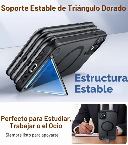 Vista 3 de Funda para iPhone 11 con compatibilidad magnética, [Soporte invisible incorporado][Compatible con MagSafe]
