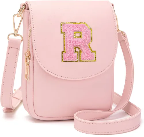 Vista 96 de Viverte Bolso Cruzado para Niñas Adolescentes Pequeñas, Bolso Inicial para Celular, Pequeña Cartera para Niños Pequeños, Bolso de Cuero con Tres