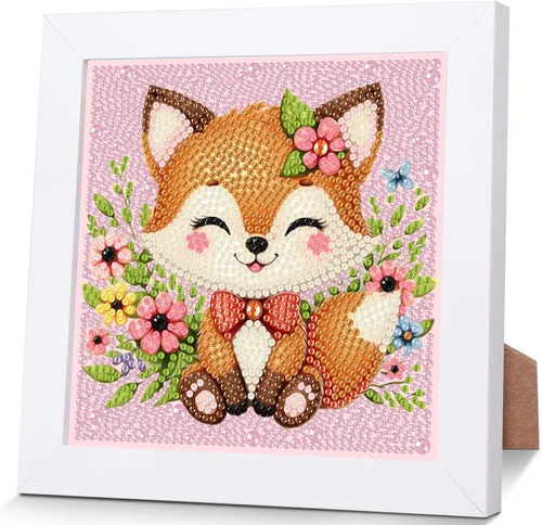 Vista 15 de xackcme Kits de pintura de diamantes de mariposa para niños con marco, arte de diamantes de mariposas para niños de 4 a 8 a 12 años, kit de pintura
