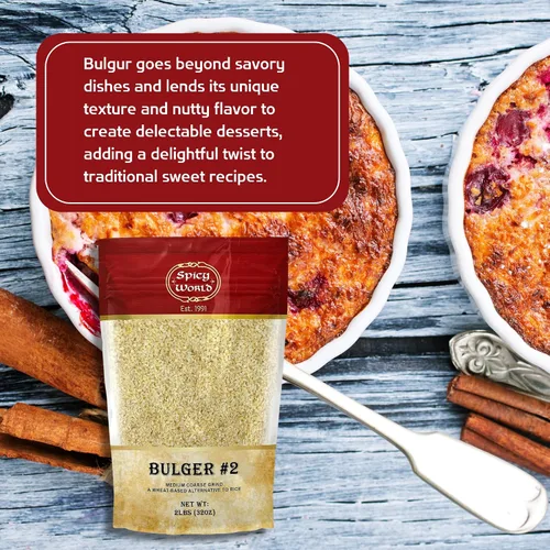 Vista 5 de Bulgur Trigo agrietado medio grueso #2, bolsa de 2 libras (32 onzas) Trigo búlgar cultivado en Estados Unidos para tabouleh 100% natural y puro