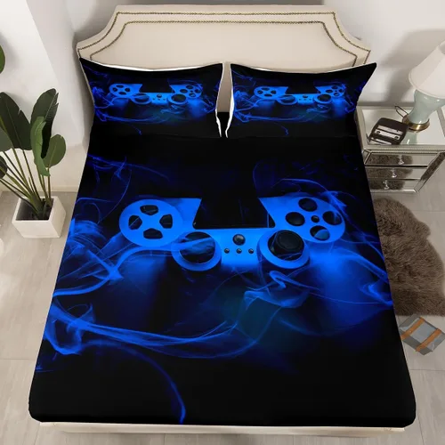 Vista 22 de Juego de ropa de cama de bandera estadounidense tamaño individual para niños, adolescentes y hombres, retro, verde militar, camuflaje, bandera