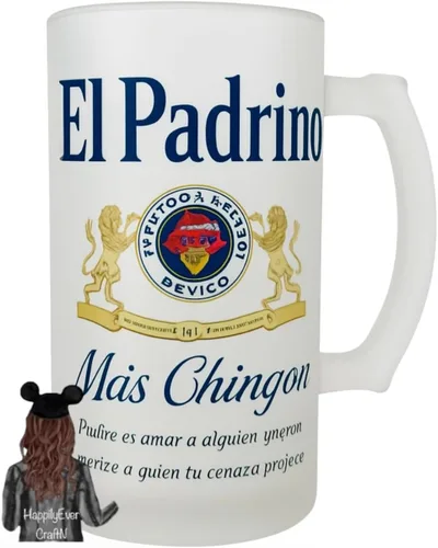 Vista 3 de Taza de cerveza esmerilada de 16 onzas, regalo para hermano, papá, dios, padre (Hermano)