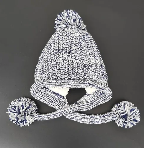 Vista 3 de HUAMULAN - Gorro de invierno para mujer estilo peruano con forro polar, solapas para orejas, doble capa, con pompones