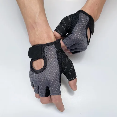 Vista 4 de KEYDUACU Guantes de entrenamiento, levantamiento de pesas, guantes de ejercicio sin dedos, para hombres y mujeres, guantes de fitness