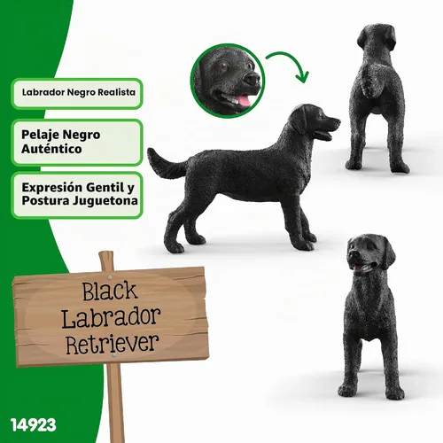 Vista 2 de Schleich Negro Labrador Retriever Mujer 14923