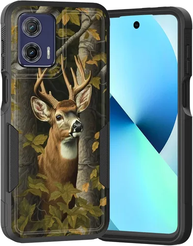 Vista 17 de para Moto G Play 4G 2024, funda de dos capas híbrida resistente y a prueba de golpes, PC duro + silicona suave protectora para Motorola Moto G Play