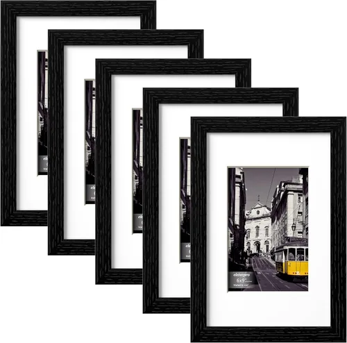 Vista 101 de eletecpro Juego de 5 marcos de fotos de 8 x 10 pulgadas, collage de fotos, decoración de pared, fotos de 5 x 7 con paspartú o de 8 x 10 pulgadas sin