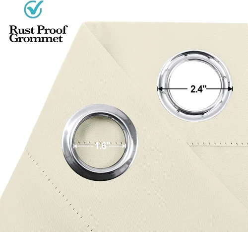 Vista 5 de RYB HOME Cortinas portátiles para puerta con privacidad, cortinas opacas y aislantes térmicas para dormitorio, armario, sala de estar, comedor, Beige
