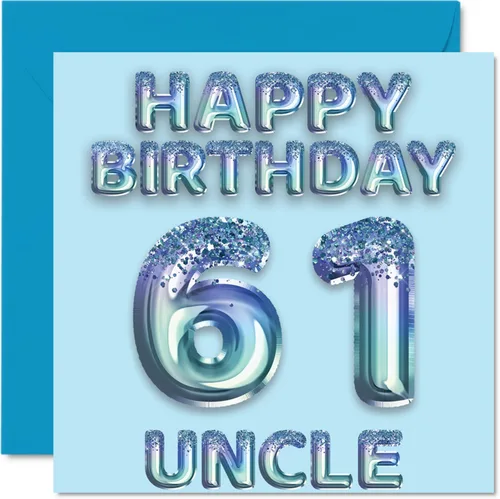 Vista 179 de Stuff4 Tarjeta de primer cumpleaños para niños, globo de fiesta con purpurina azul, tarjetas de feliz cumpleaños para niño de 1 año, nieto, hijo, 57