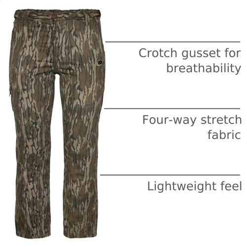 Vista 5 de Mossy Oak Pantalones de caza de camuflaje para mujer de algodón Mill
