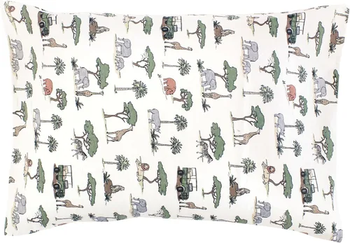 Vista 46 de Hudson Baby Funda de almohada unisex de algodón para bebé, Animal Adventure, talla única