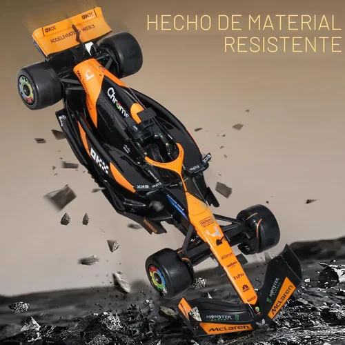 Vista 4 de MIEBELY Auténtico auto de control remoto McLaren F1 con licencia 1/14 – Serie de autos RC de la colección Fórmula 1 para niños y adultos