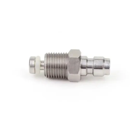 Vista 7 de Adaptador de enchufe de desconexión rápida de 0.315 in 1/8 NPT rosca macho acero inoxidable PCP Paintball accesorios de carga de aire