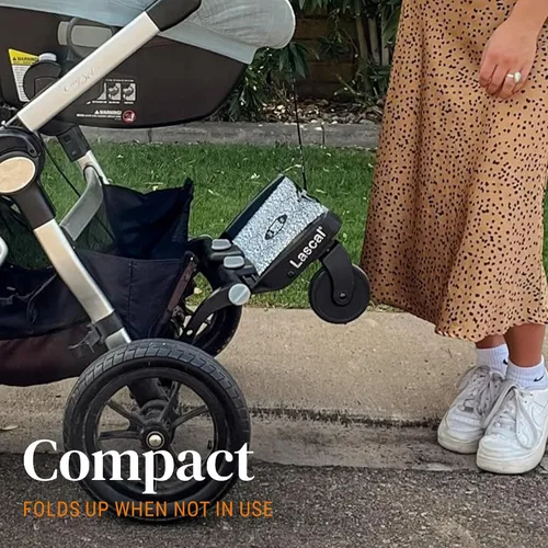 Vista 6 de Lascal BuggyBoard Mini Tabla Universal para Cochecito, Se Adapta al 90% de los Cochecitos, Compatible con UPPAbaby, Bugaboo, No Necesita Cochecito