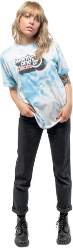 Vista 2 de Twenty One Pilots Camiseta Vintage Block Holiday Band Logo Unisex Blue Dip Dye