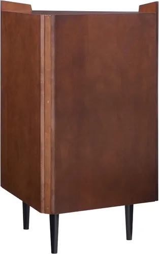 Vista 7 de SEI FURNITURE Larson Corner Storage Bar Cabinet Gabinete de almacenamiento, marrón.