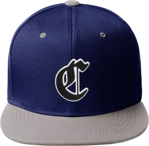 Vista 696 de Daxton Gorra clásica con visera de billete plano con letras del alfabeto inglés antiguo de la A a la Z
