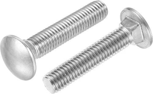 Vista 5 de uxcell Perno de carro de 1/2-13x1" Cabeza redonda Cuello cuadrado Acero inoxidable 304 5pcs