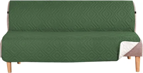 Vista 23 de H.VERSAILTEX Funda reversible para silla, protector de muebles antideslizante, resistente al agua, con correas elásticas de 2 pulgadas