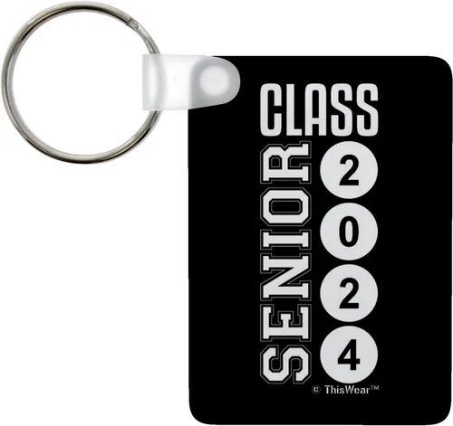 Vista 3 de ThisWear Llavero rectangular u ovalado de aluminio de clase superior 2024