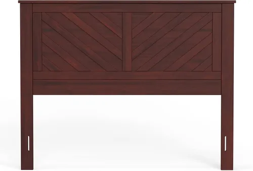 Vista 4 de Glenwillow Home LaFerme - Cabecero de madera con panel en color cerezo, tamaño matrimonial