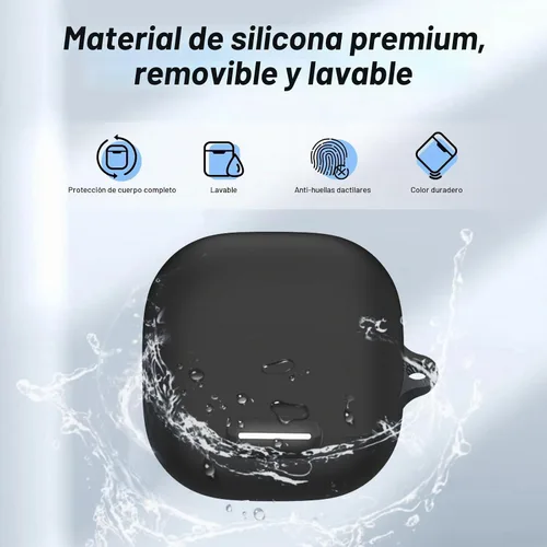 Vista 5 de Funda para Anker Soundcore Liberty 4 NC, silicona suave Negro