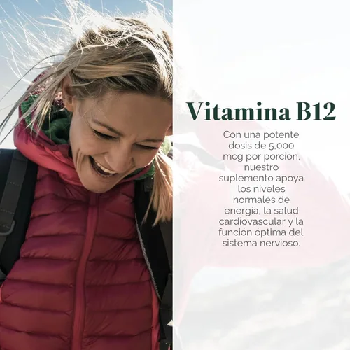 Vista 2 de Global Healing Center - Suplemento líquido orgánico sublingual de vitamina B12 5000 MCG, metilcobalamina, adenosilcobalamina, hidroxo, energía