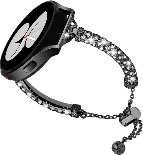 Vista 7 de DEALELE Bandas compatibles con Samsung Galaxy Watch 6/6 Classic / 5/5 Pro / 4/4 Classic / 3 1.614 in / Active 2, pulsera de repuesto de metal con 1#