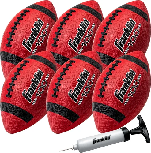 Vista 12 de Franklin Sports Balones de fútbol americano de goma para niños Junior Grip-Rite tamaño juvenil - Balones de fútbol americano Peewee Kids duraderos