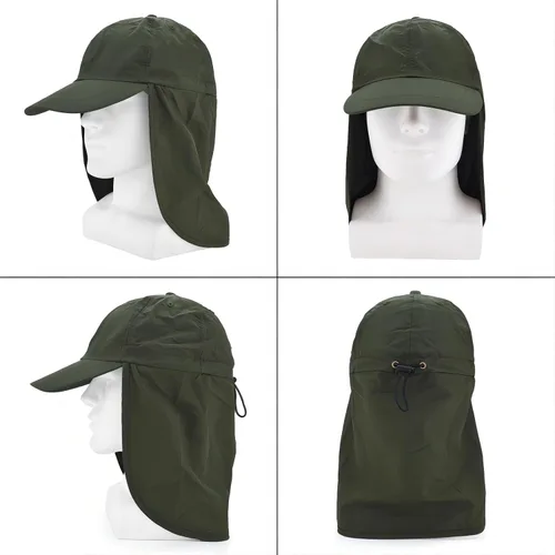 Vista 8 de EINSKEY Gorra de béisbol unisex con solapa para el cuello, impermeable, plegable, para golf, jardín, safari, senderismo, pesca, correr