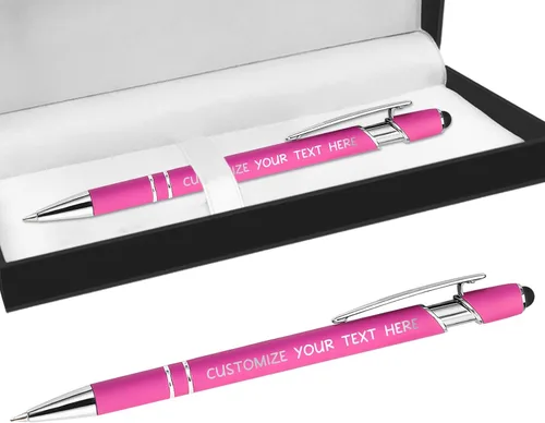 Vista 41 de Bolígrafos personalizados con lápiz óptico y grabado gratis, bolígrafos personalizados para negocios, graduación, aniversarios (hasta 500 unidades)