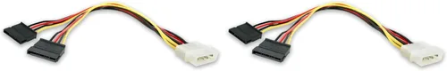 Vista 9 de StarTech - Cable divisor de alimentación en Y, LP4 a 2 x SATA (PYO2LP4SATA) Molex a Dual SATA Power Splitter, Molex a Dual SATA Adaptador Divisor