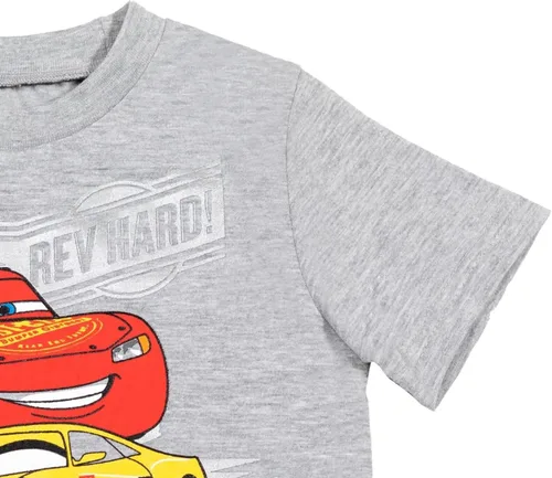 Vista 6 de Disney Mickey Mouse Pixar Toy Story Winnie The Pooh Pixar Cars Lion Guard - Paquete de 2 camisetas para niños pequeños GrisBlanco
