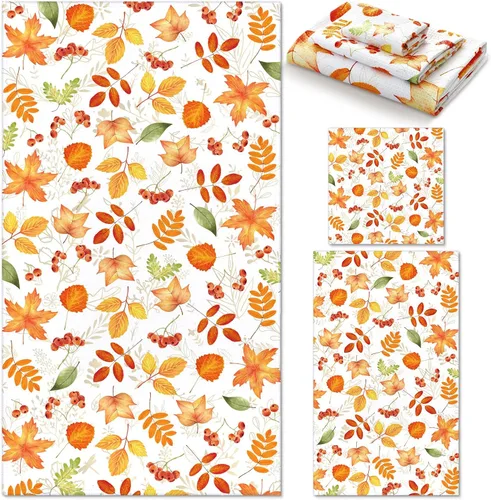 Vista 18 de Preboun Juego de 3 toallas de baño navideñas de gnomo, toallas de mano con árbol de Navidad, toallas de baño con copos de nieve de invierno, toallas