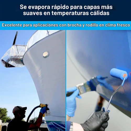 Vista 3 de TotalBoat Thinner 101 - Disolvente en aerosol para pintura y barniz marino, cuarto de galón