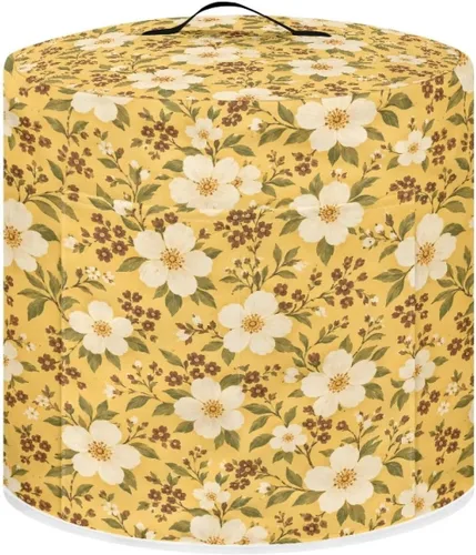 Vista 45 de Suobstales Cubierta antipolvo con estampado de girasol para olla instantánea de 8 cuartos de galón, diseño de nota musical, cubierta de olla a Nota