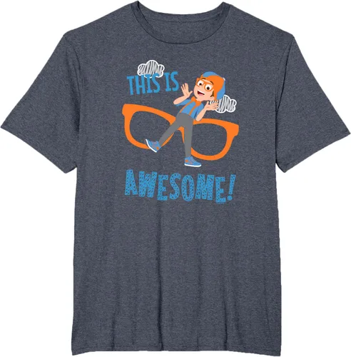 Vista 25 de Blippi This is Awesome Glasses - Camiseta talla S Azul Pastel