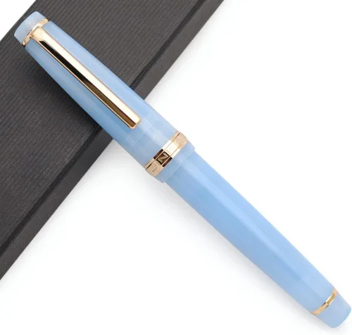 Vista 21 de Pluma estilográfica JINHAO 82 con clip dorado (plumín F 0.5mm, verde aguacate)