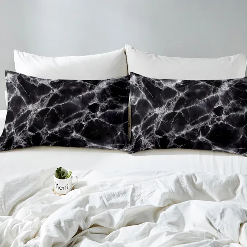 Vista 6 de Erosebridal - Juego de funda de colcha plisada para hombre y mujer, juego de cama de satén sedoso con cierre y lazos esquineros, cubrecama