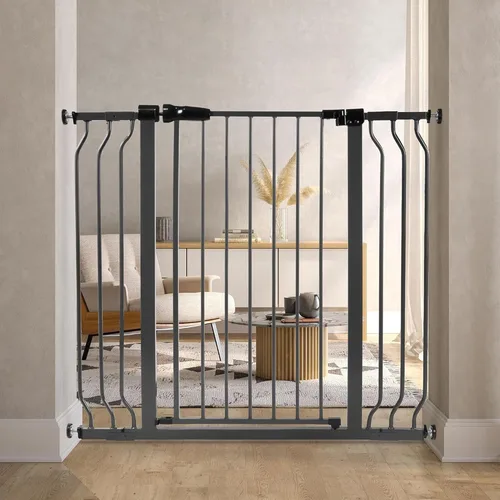 Vista 19 de BalanceFrom - Puerta de seguridad para bebés fácil de caminar, se adapta a aberturas de 29.1 a 33.8 pulgadas