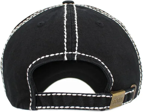Vista 3 de KBETHOS Chief Skull and Free Spirit - Gorra de malla de sarga ajustable de algodón lavado desgastado