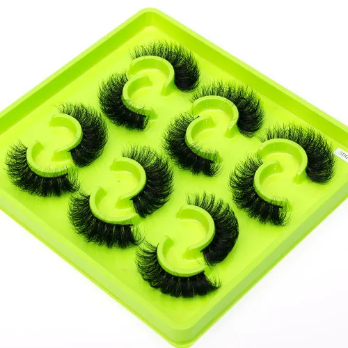 Vista 11 de Paquete de 6 pares de pestañas postizas esponjosas de imitación natural de visón sintético 3D (3DQG-115)