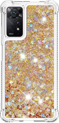 Vista 34 de Funda de silicona transparente con purpurina para Xiaomi Redmi A1 Bling Liquid Clear Star Heart Silicone Bumper a prueba de golpes, funda Azul