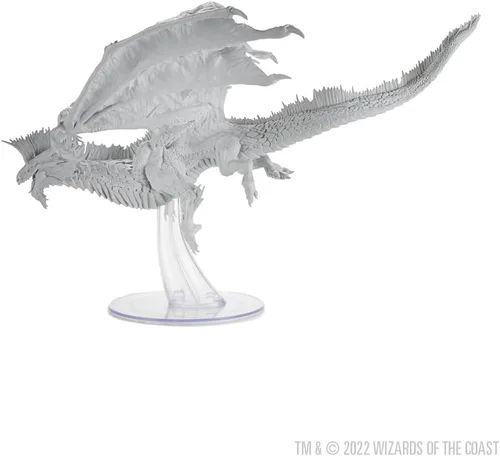 Vista 4 de Las maravillosas miniaturas de D&D Nolzur: Dragón plateado adulto